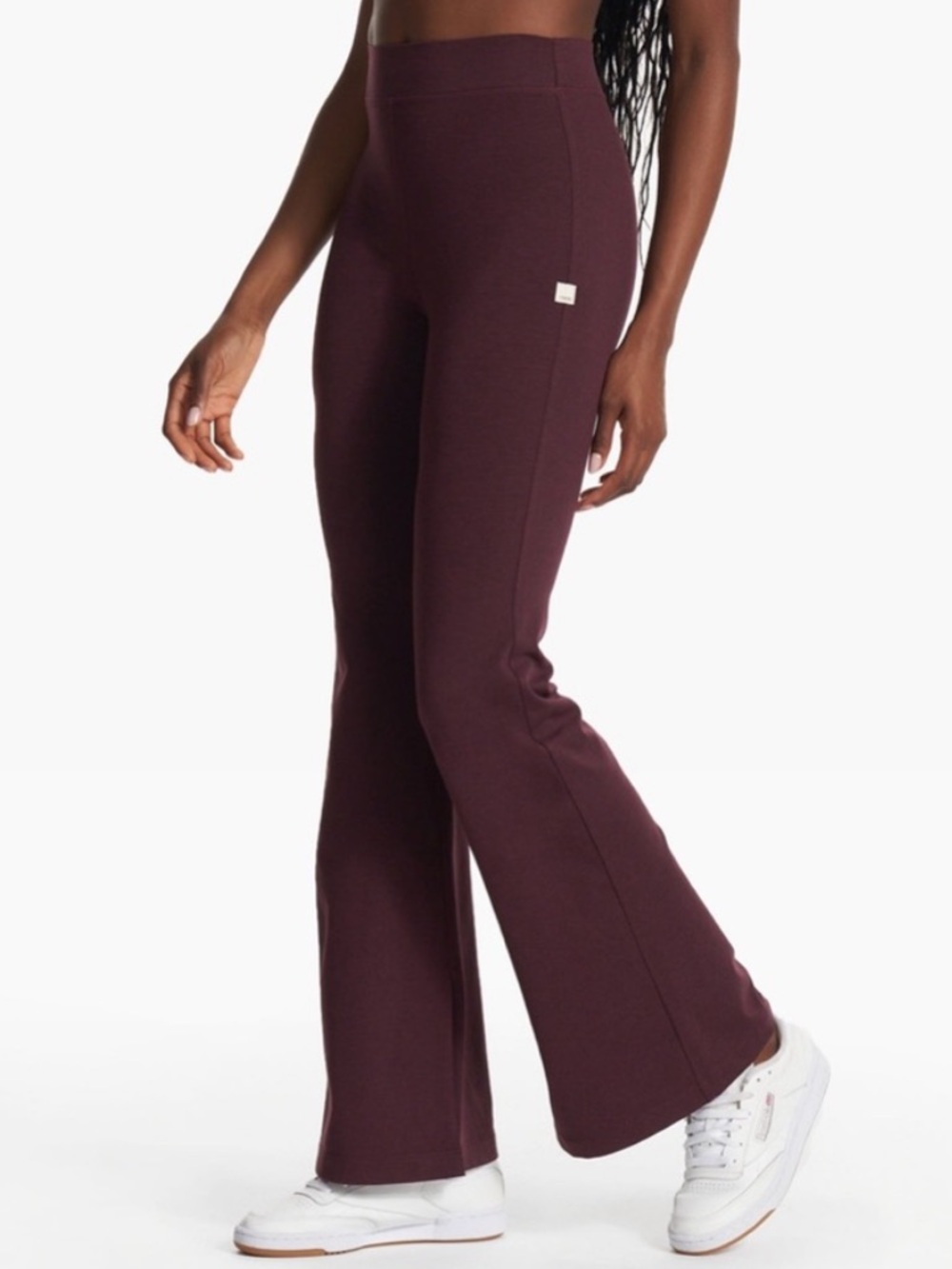 VUORI VW4049 Granite High Waist Flare Pants Women's Size L Cerise Heat